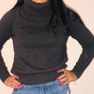 Dark grey turtle neck sweater